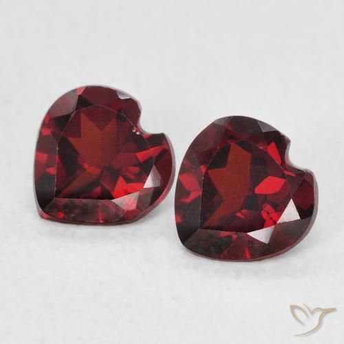 1.18ctw Natural Rojo oscuro Granate piropo, Corazón, VS