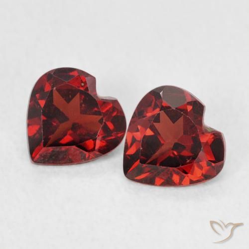 1.00ctw Natural Rojo grosella Granate piropo, Corazón, VS