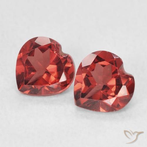 1.23ctw Natural Rojo escarlata intenso Granate piropo, Corazón, VS