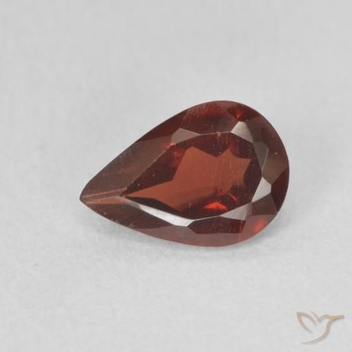 0.73ct Natural Rojo oscuro Granate piropo, En forma de pera, VVS-VS