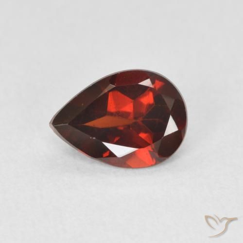 0.72ct Natural Rojo medio Granate piropo, En forma de pera, VVS-VS