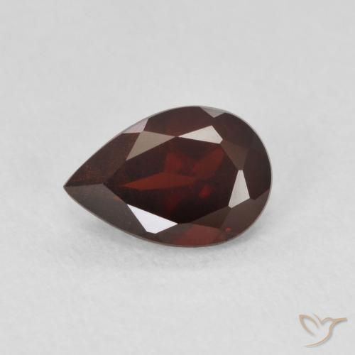0.89ct Natural Rojo oscuro Granate piropo, En forma de pera, VVS-VS