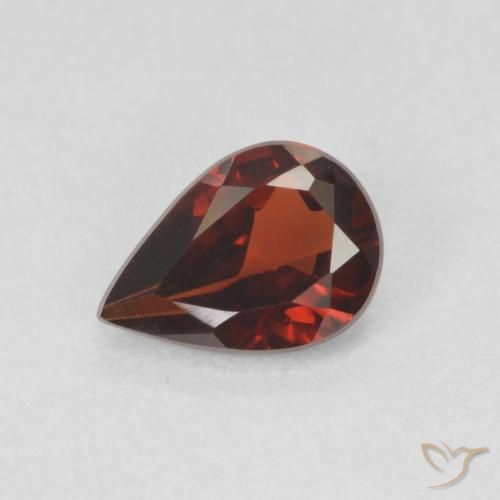 0.82ct Natural Rojo oscuro Granate piropo, En forma de pera, VVS-VS
