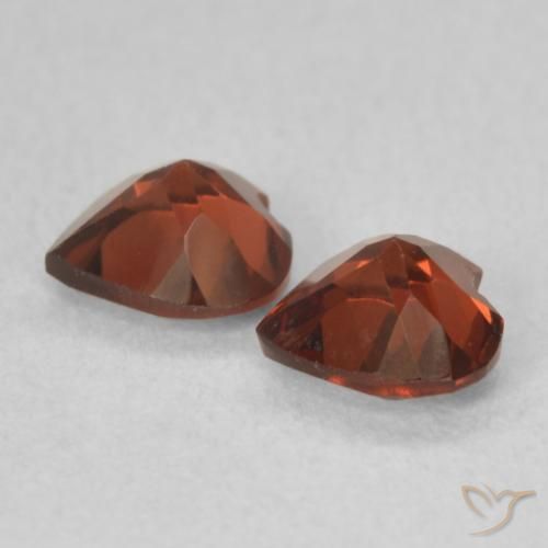 Gemas de Granate piropo Rojo intenso natural de 1.09 ct, Corazón, VVS-VS