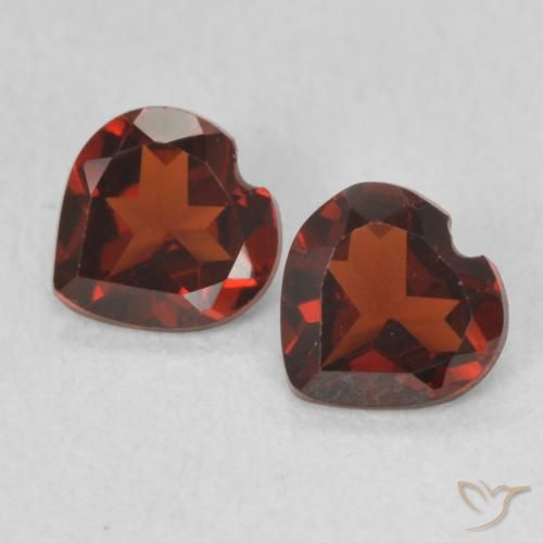 0.92ctw Natural Rojo oscuro Granate piropo, Corazón, VVS-VS