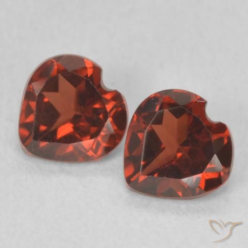 1.01ctw Natural Rojo claro Granate piropo, Corazón, VVS-VS