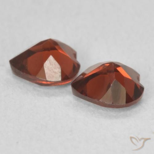 Gemas de Granate piropo Rojo claro natural de 1.01 ct, Corazón, VVS-VS