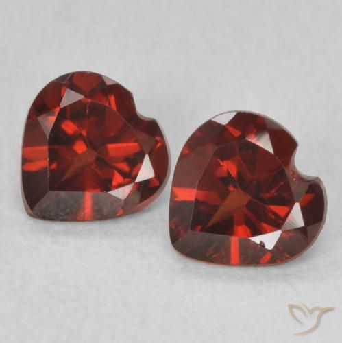 1.11ctw Natural Rojo grosella Granate piropo, Corazón, VVS-VS