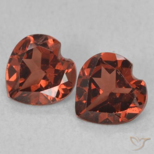 1.04ctw Natural Rojo escarlata intenso Granate piropo, Corazón, VS