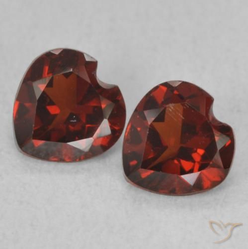 1.07ctw Natural Rojo oscuro Granate piropo, Corazón, VS