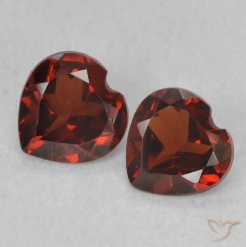 0.96ctw Natural Rojo oscuro Granate piropo, Corazón, VS