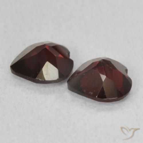Gemas de Granate piropo Rojo oscuro natural de 0.96 ct, Corazón, VS