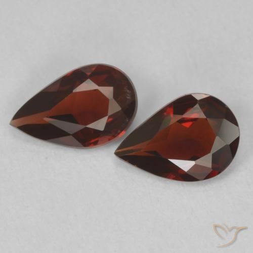 0.93ctw Natural Rojo sangre intenso Granate piropo, En forma de pera, VS