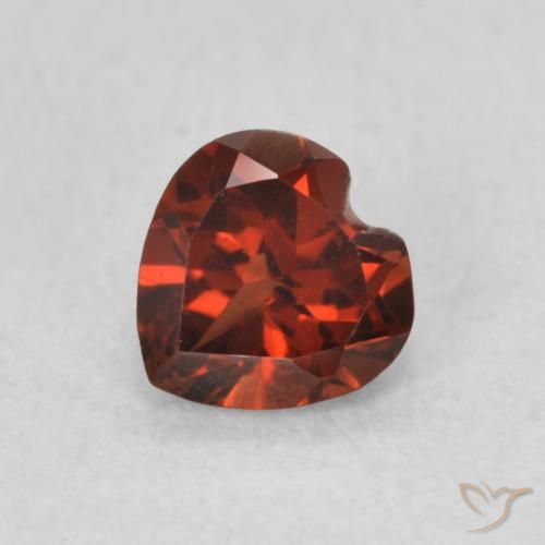 0.60ct Natural Rojo grosella Granate piropo, Corazón, VS