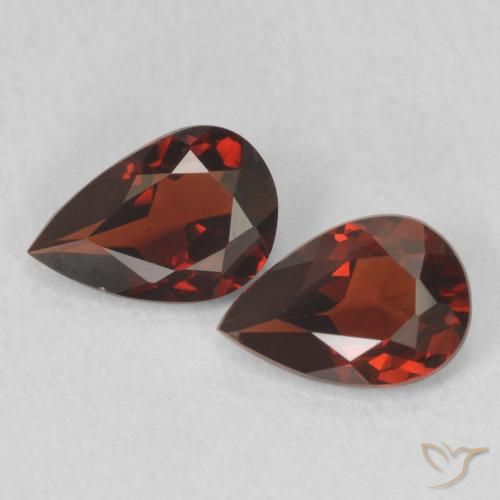 1.25ctw Natural Rojo grosella Granate piropo, En forma de pera, VVS-VS