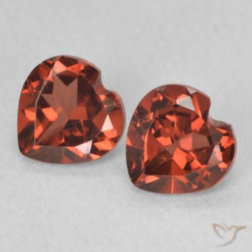 1.11ctw Natural Rojo claro Granate piropo, Corazón, VVS-VS