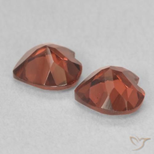 Gemas de Granate piropo Rojo claro natural de 1.11 ct, Corazón, VVS-VS