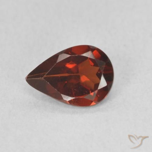 0.72ct Natural Rojo medio Granate piropo, En forma de pera, VVS