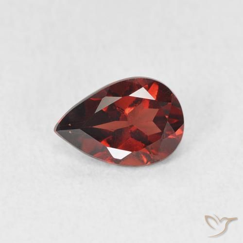 0.78ct Natural Rojo grosella Granate piropo, En forma de pera, VVS