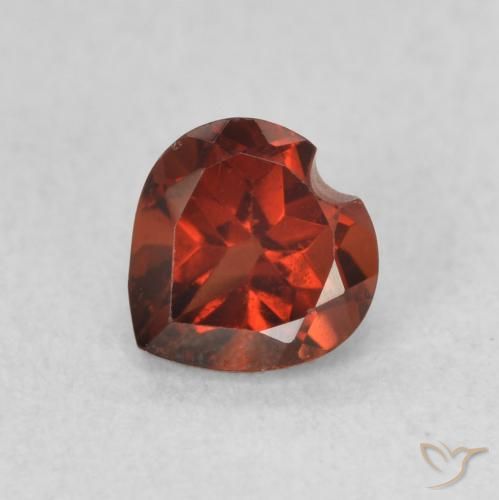 0.61ct Natural Rojo sangría Granate piropo, Corazón, VVS