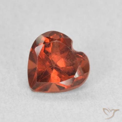 0.60ct Natural Rojo grosella Granate piropo, Corazón, VVS