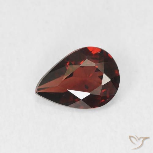 0.69ct Natural Rojo sangre intenso Granate piropo, En forma de pera, VVS-VS