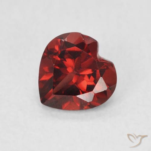 0.60ct Natural Rojo grosella Granate piropo, Corazón, VVS