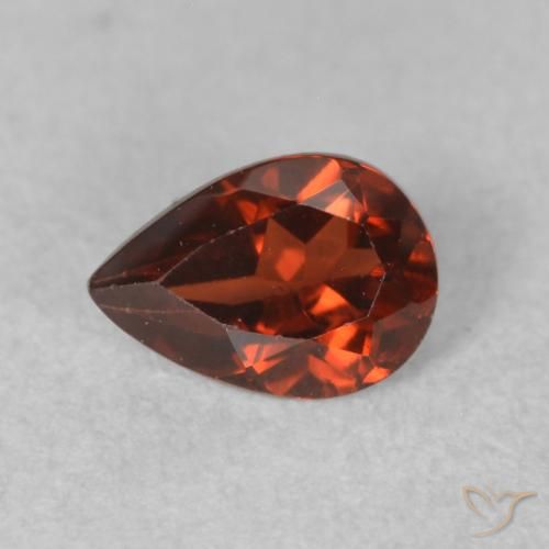 0.52ct Natural Rojo oscuro Granate piropo, En forma de pera, VS