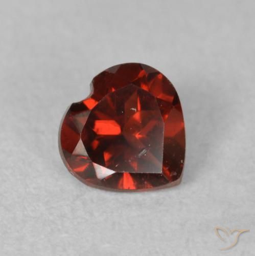 0.60ct Natural Rojo medio Granate piropo, Corazón, VS