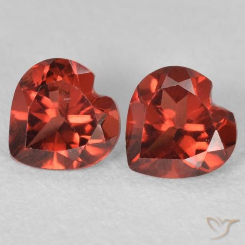 1.07ctw Natural Rojo medio Granate piropo, Corazón, VS