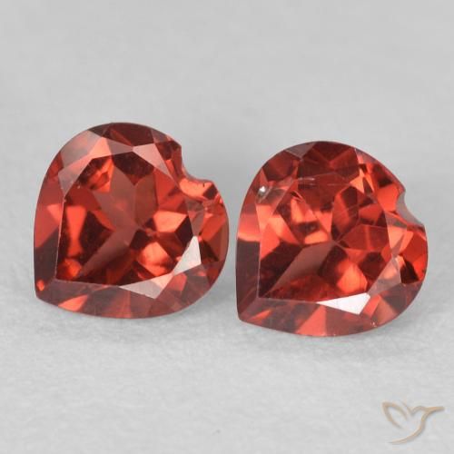 1.26ctw Natural Rojo claro Granate piropo, Corazón, VS