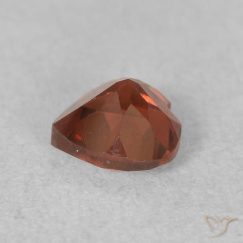 Granate piropo Rojo claro natural de 0.59 ct, Corazón, VVS-VS