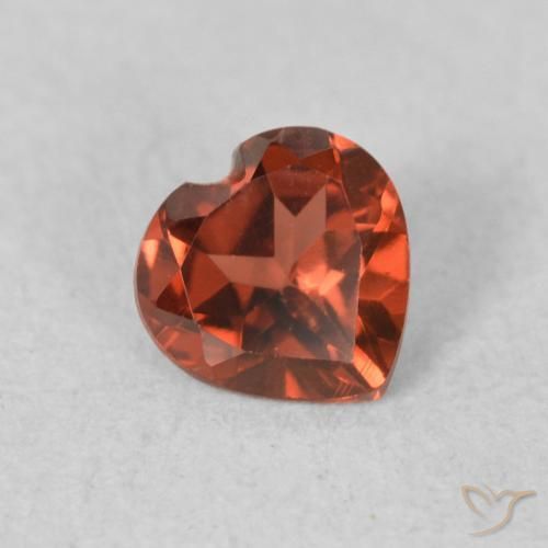Granate piropo Rojo claro natural de 0.54 ct, Corazón, VVS-VS
