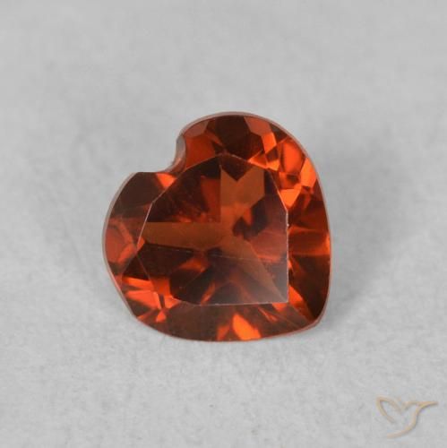 Granate piropo Rojo claro natural de 0.52 ct, Corazón, VVS-VS