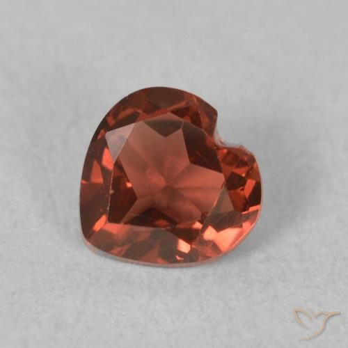 0.59ct Natural Rojo rosado oscuro Granate piropo, Corazón, VVS-VS