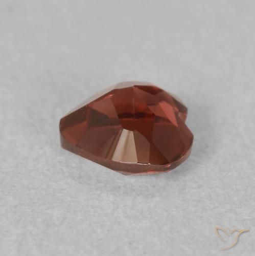 Granate piropo Rojo rosado oscuro natural de 0.59 ct, Corazón, VVS-VS