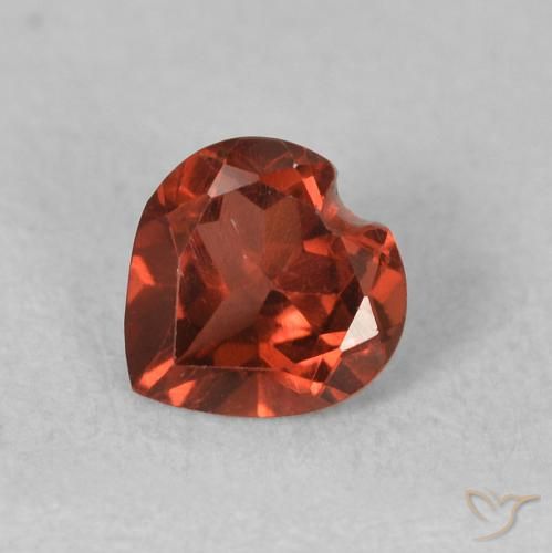 0.56ct Natural Rojo grosella Granate piropo, Corazón, VVS-VS