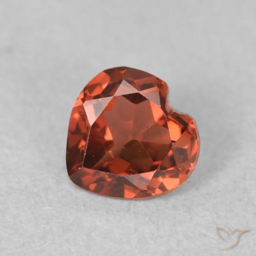 0.64ct Natural Rojo carmesí intenso Granate piropo, Corazón, VVS-VS