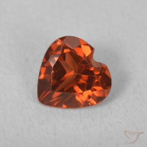 0.51ct Natural Rojo caramelo Granate piropo, Corazón, VVS-VS