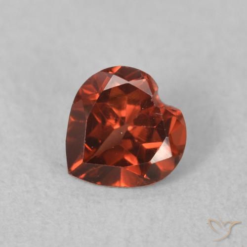 0.60ct Natural Rojo sangría Granate piropo, Corazón, VS