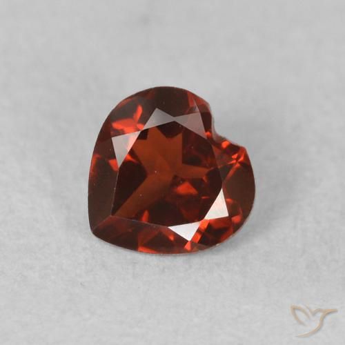 0.59ct Natural Rojo sangría Granate piropo, Corazón, VS