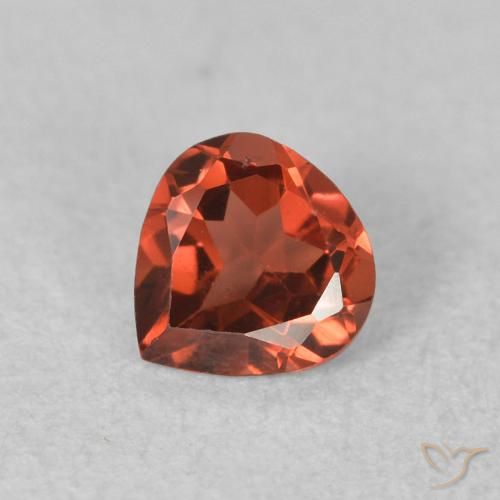 0.56ct Natural Rojo grosella Granate piropo, En forma de pera, VS