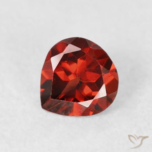 0.61ct Natural Rojo claro Granate piropo, En forma de pera, VS