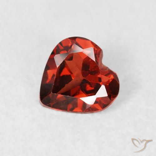 0.54ct Natural Rojo claro Granate piropo, Corazón, VS