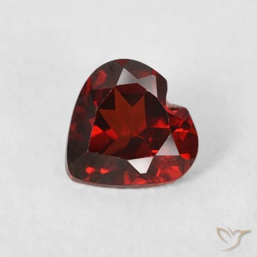 0.57ct Natural Rojo grosella Granate piropo, Corazón, VS