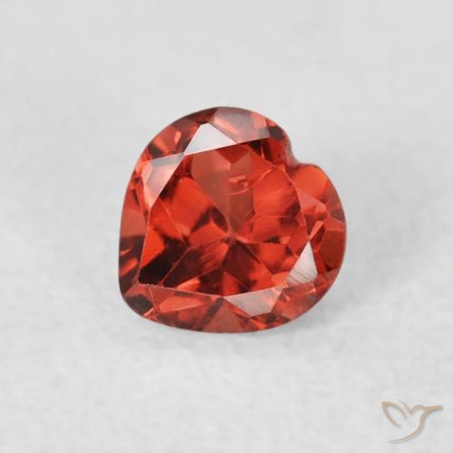 0.61ct Natural Rojo grosella Granate piropo, Corazón, VS