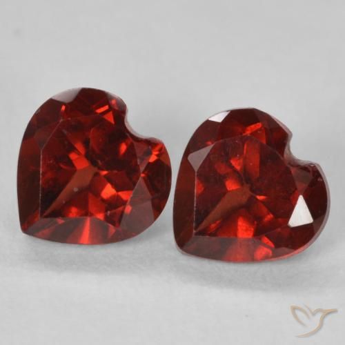 1.26ctw Natural Rojo intenso Granate piropo, Corazón, VVS-VS