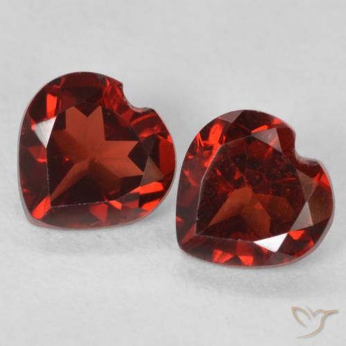 1.09ctw Natural Rojo intenso Granate piropo, Corazón, VVS-VS