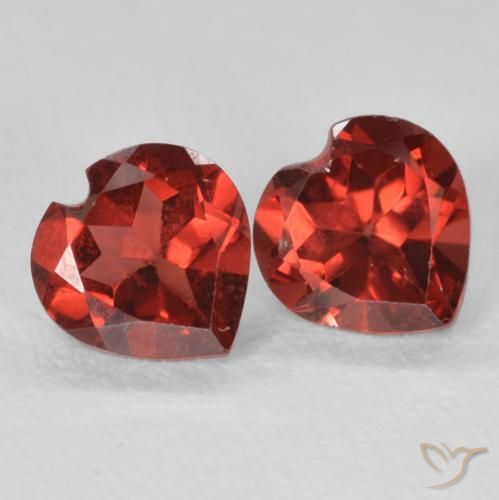 1.21ctw Natural Rojo grosella Granate piropo, Corazón, VVS-VS