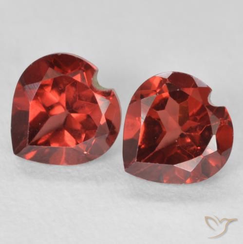 1.26ctw Natural Rojo oscuro Granate piropo, Corazón, VS